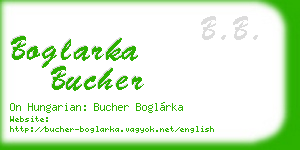 boglarka bucher business card